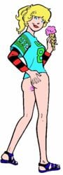 animated archie_comics betty_cooper blonde_hair blue_eyes bottomless