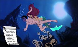 ariel barefoot breasts bubbles canon_couple disney disney_prince disney_princess drowning feet nipples prince_eric rooler34 the_little_mermaid toes turning_blue underwater