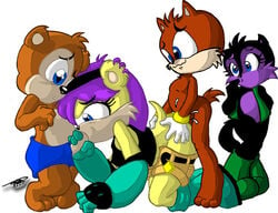 archie_comics drs mina_mongoose purple_hair rory sega snaggle sonic_(series) straight_hair