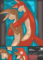 anthro bed canine comic disney embrace english_text fennec finnick flaccid fox furry gay heart humanoid_penis male male_only mammal nick_wilde penis ryutzke_douga_(artist) text yaoi zootopia