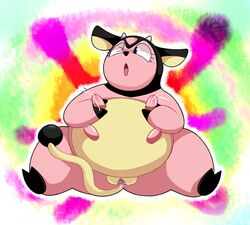 1girls belly bovine breast_milking cattle chubby clitoris feet female female_only furry hooves lactation mammal milk miltank missdetrop nintendo one_eye_closed open_mouth pink_fur pokemon pokemon_gsc pussy pussy_juice sitting solo spread_legs spreading tail teats thick_thighs udders video_games wide_hips