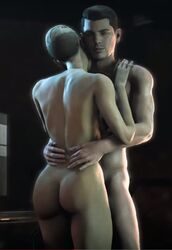 3d ass cora_harper female kissing large_ass male mass_effect mass_effect_andromeda nude scott_ryder