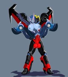 2girls animated arcee arcee_(prime) autobot breasts female futa_on_female futanari high_heels intersex nipples sex stand_and_carry_position transformers transformers_prime uncensored windblade xxxbattery