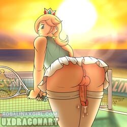 1boy 2017 5_fingers anus ass big_ass big_butt blonde_hair bottomless bubble_ass bubble_butt butt cock-tail crown cum dat_ass erection femboy genderswap girly hair human human_only legwear long_hair looking_at_viewer looking_back male male_only mario_(series) mario_tennis nintendo no_panties no_underwear penis penis_under_skirt princess princess_rosalina racket royal royalty solo tennis tennis_racket testicles thick thick_ass thick_thighs trap uxdragon video_games wide_hips