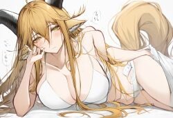 ai_generated arknights degenbrecher_(arknights) lying_on_bed seductive