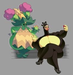 adriana_(rubyqm) anthro big_breasts borisgrim414 breasts cleavage farigiraf female furry huge_breasts humanoid hybrid ludicolo maractus pokemon pokemon_(species) tagme thick_thighs wide_hips