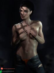 1girls alyx_vance half-life half-life_(series) half-life_2 medium_breasts skinny skstalker tagme