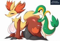 ai_generated all_fours ambiguous_penetration anthro ass big_breasts big_butt blush bodily_fluids breasts canid canine cum cum_inside curvy_figure delphox duo female female_penetrated from_behind_position generation_5_pokemon generation_6_pokemon genital_fluids genitals heart hellsonger hi_res huge_breasts huge_butt hyper hyper_breasts inflation inflation inner_ear_fluff interspecies larger_female larger_penetrated looking_pleasured male male/female male_penetrating male_penetrating_female mammal nintendo nude open_mouth orgasm penetration penile pokemon pokemon_(species) red_body red_eyes red_fur saliva scalie sex simple_background size_difference small_dom_big_sub smaller_male snivy sweat thick_thighs tongue tongue_out voluptuous white_background wide_hips