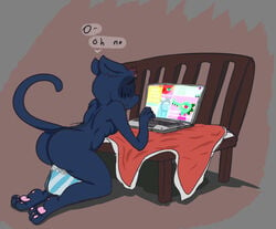 computer feline female laptop mae_(nitw) mammal masturbation night_in_the_woods pillow radicalweegee virus