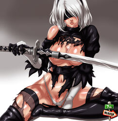 yorha 2b from nier by 7th-heaven