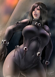 1girls blood bodysuit butcha-u eroquis female female_only gantz gantz_suit shimohira_reika solo standing