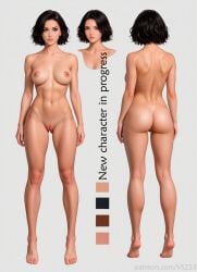 1female 1girls ai_generated black_hair character_doll eye_contact high_resolution highres solo solo_female vs233