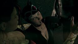 3d animated batman:_arkham_knight batman_(series) bruh-sfm catwoman catwoman_(arkham_knight) dark-skinned_male dc dc_comics female green-skinned_female green_skin interracial licking_penis oral pamela_isley poison_ivy rocksteady_studios selina_kyle sound source_filmmaker video