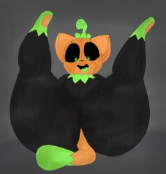 anthro cat_ears cat_tail chubby fat_ass fat_butt fat_thighs feet_up green_eyes huge_ass huge_butt legs_up musk_clouds presenting presenting_ass pumkat steam steaming_body sweat sweating thick_thighs thighs visible_breath voluptuous