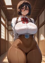 attack_on_titan big_ass big_breasts big_thighs mikasa_ackerman tagme video