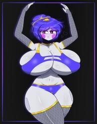 1girls 4k armpits arms_up armwear ballerina ballerina_position ballora ballora_(fnafsl) belly_piercing blue_hair blue_nails blush breasts breasts_bigger_than_head breasts_out fishnet_armwear fishnet_legwear fishnets five_nights_at_freddy's five_nights_at_freddy's:_sister_location five_nights_in_anime gothtrishy hi_res high_resolution highres huge_breasts legwear light-skinned_female light_skin lipstick looking_at_viewer nail_polish necklace pale-skinned_female pale_skin panties piercing pink_eyes purple_eyes remake robot robot_girl robot_humanoid rosy_cheeks scottgames seductive seductive_look seductive_smile shiny shiny_breasts shiny_clothes shiny_hair shiny_skin short_hair skindentation small_waist thigh_highs thighhighs thighs thighs_bigger_than_head tiara tight_clothing tight_fit