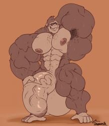 bodybuilder donkey_kong donkey_kong_(series) furry hyper hyper_balls hyper_cock hyper_genitalia hyper_penis hyper_testicles male male_only muscles muscular muscular_arms muscular_male muscular_thighs uniparasite