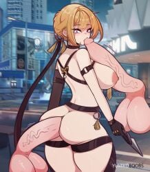 anime_girl big_breasts cocktail_dress cyberpunk evelyn evelyn_chevalier fanart game_character game_fanart glasses high_heels hoyoverse hyper_breasts nsfw nsfw_evelyn red_dress sexy_girl thicc voluptuous yumiko_boobs yumikoboobs zenless_zone_zero zzz zzz_evelyn