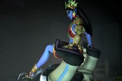 1girls 3d alternate_costume animated ape ass blue_skin blueberg devi_symmetra female goddess gorilla human indian interspecies male mammal no_sound overwatch penetration penis primate riding shorter_than_30_seconds shorter_than_one_minute source_filmmaker straight symmetra video winston