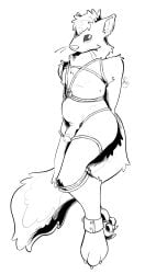 bondage coconut_white flying_squirrel furry furry_male furry_only gay line_art no_color oc original original_character sketch squirrel tied_up