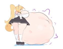akita_neru digestion digestion_noises fanloid huge_ass huge_breasts mass_vore o-bisu struggling struggling_prey unwilling unwilling_prey vocaloid vore vore_belly