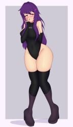1female 1females 1girl 1girls ass ass_bigger_than_torso big_ass big_breasts breasts doki_doki_literature_club female female_focus female_only girl girl_focus girl_only hips hips_wider iang_art large_ass massive massive_ass purple_eyes purple_hair tall tall_female tall_girl thick_ass thick_thighs thighhighs thighs thighs_bigger_than_torso wide_ass wide_hips wide_thighs yuri_(doki_doki_literature_club)