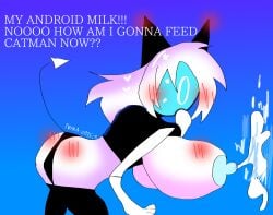 breasts milking breasts_bigger_than_head hyper guest_404 milk_squirt after_pregnancy pregnant_female 2015 blushing