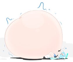 huge_breasts hyper_belly inflation inflated_belly digestion_noises original original_character o-bisu