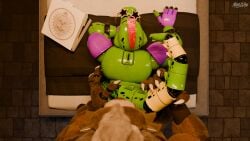 3d_(artwork) abs alligator alligatorid anal angry animatronic anthro apartment balls balls_deep bed bedroom big_balls big_penis blender_(artwork) blender_cycles_(artwork) box charr claws container crocodilian delivery_(commerce) delivery_employee depth_of_field dialogue digital_media_(artwork) duo english_text eyewear fangs felid feline five_nights_at_freddy's five_nights_at_freddy's:_security_breach from_behind_position furniture fuzzy genitals guild_wars hi_res holding_tail hybrid joints lever looking_at_another looking_down looking_pleasured looking_up looming looming_over machine male male/male mammal maulclaw montgomery_gator montgomery_gator_(fnaf) muscular on_model pecs penetration penis pizza_box portrait rear_view reptile robot scalie scottgames seductive sex shoulder_pads size_difference smug smug_face standing steel_wool_studios sunglasses surprised table tail teeth text vase wall_(structure) wearing_sunglasses widescreen window
