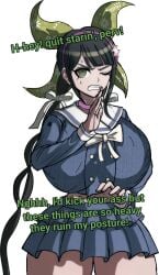 chabashira_tenko danganronpa danganronpa_v3 schoolgirl huge_breasts big_breasts wide_hips wide_thighs thick_thighs huge_thighs black_hair skirt slim_waist sprite sprite_edit