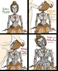 balls_deep cum cum_in_mouth cum_in_throat cum_inside deepthroat estanofuego excessive_cum female league_of_legends oral orianna penis robot robot_girl