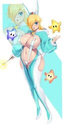 big_breasts big_lips blonde_female blonde_hair blue_eyes breasts bunny_costume bunny_ears bunny_tail bunnysuit cleavage clothed earrings fake_animal_ears fake_tail female female_only hair_over_one_eye hi_res hips huge_breasts large_ass large_breasts lips lipstick long_hair mario_(series) multiple_females nail_polish nails nintendo nipples_covered princess_rosalina standing super_mario_bros. super_mario_galaxy tagme thick_thighs thighs wide_hips sling_bikini slingshot_swimsuit artist_request