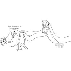 almost_fully_inside dialogue feet_first feral feral_pred feral_prey forced group larger_pred male male/male mammal murid murine open_mouth oral_vore partially_inside rat reptile rodent scalie size_difference snake swallowing text unwilling_prey urbanhermit vore willing_pred