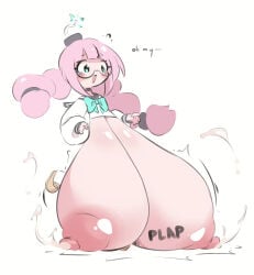 huge_breasts hyper_breasts original original_character bomb o-bisu lactation lactating