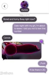 3d_(artwork) absurd_res animal_genitalia animal_penis anthro aurora_(zushou) blender_(artwork) bodily_fluids canine_genitalia canine_penis cheat cosmic_penis digital_media_(artwork) genitals gynomorph hi_res hyena icon infidelity intersex knot mammal open_mouth penis pubes saliva saliva_on_tongue saliva_string sexting sheath solo texting vrchat watermark zushou