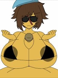 1boy 1girls animated animated_gif army_girl beat_banger beret big_breasts blood_debt boobjob bra brown_hair canon_couple gif husband_and_wife oleg_kazakov roblox roblox_game russian_female sunglasses titjob veronika_kazakova white_background
