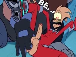 2boys accurate_art_style animated anus ass balls bulldog_browns clenched_teeth erection fingering gaped_anus gay longer_than_30_seconds male male_only mawile123 monkey_wrench_(series) open_anus penis puffy_anus red_eyes shorter_than_one_minute shrike_sanchez_(monkey_wrench) size_difference sound tagme video winking_anus yaoi