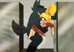 against_wall age_difference anthro anthro_on_anthro anthro_penetrated anthro_penetrating anthro_penetrating_anthro banjo-kazooie chilean_fox cub rareware sound tagme tooty video