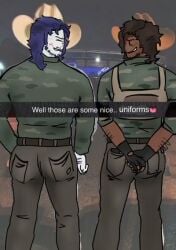 animated arca army_uniform ass big_ass blue_hair brown_hair copyrighted_music edited_image edited_screencap forsaken funny guest_1337 guest_1337_(forsaken) guest_1337_(the_last_guest) jiggle jiggle_2_prime jiggle_physics jiggling jiggling_ass matt_(the_last_guest) meme questionable roblox roblox_game satire screenshot_edit sfw swirlytundra tagme traced uniform video