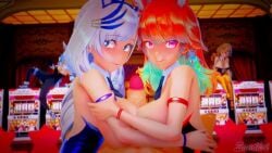 1boy 2girls1boy 3d 4girls animal_ears animated ayunda_risu big_breasts big_penis bunny_ears bunny_girl bunnysuit casino censored clothed_female_nude_male clothing cum cum_on_breasts cum_three_times cumshot double_paizuri ejaculation eyebrows_visible_through_hair fake_animal_ears fake_rabbit_ears ffm_threesome green_eyes grey_hair hair_ornament heart-shaped_pupils holding_sign hololive hololive_english hololive_fantasy hololive_indonesia hololive_indonesia_area_15 hololive_indonesia_holoro hololive_japan hololive_myth indoors koikatsu large_breasts laugh looking_at_viewer male_pov model_sheet opennsfwsp orange_hair original_voice paizuri pavolia_reine pov purple_eyes sandkoi sign slot_machine sound squirrel_ears squirrel_girl squirrel_tail squishsuccubus symbol-shaped_pupils takanashi_kiara teamwork threesome trio_focus usada_pekora video virtual_youtuber
