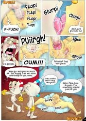 aggressive_sex announcing_orgasm ass ballsack comic completely_nude creampie cum cuphead cuphead_(game) kissing kissing_while_penetrated leaking_cum mating_press ms._chalice mugman penis pussy pussy_juice tits vaginal_penetration vcpvip