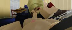 1boy1girl 3d artist_request big_penis blonde_female blood_on_face blowjob clothed homelander roblox robloxian rule_63 tagme