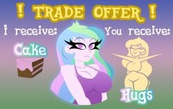 egor418 my_little_pony equestria_girls principal_celestia 1girls female female_only solo clothing clothed fully_clothed clothed_female fully_clothed_female t-shirt breasts big_breasts ass big_ass thighs thick_thighs light_skin light-skinned_female pink_body pink_skin pink-skinned_female pink_hair pink_hair_female pink-haired_female green_hair green_hair_female green-haired_female blue_hair blue_hair_female blue-haired_female multicolored_hair cake cake_slice hug hug_invitation trade_offer mascara offering offering_to_viewer offering_to_another text english_text english dialogue english_dialogue 2026 alternate_version_available talking_to_viewer talking