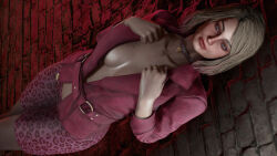 1girls 3d 3d_(artwork) 3dcg absurd_res absurd_resolution absurdres beautiful_woman belted_skirt beltskirt blonde-haired_female cheetah_print choker collarbone crossover disinterested emotionless emotionless_female fallout_(series) fallout_4 femsub filter filtered game_cg game_mod high_quality high_resolution highres indifferent looking_at_viewer maria_(silent_hill) mature_woman miniskirt pink_miniskirt pink_skirt pinup plaid_miniskirt plaid_skirt posing raccoonroll short_skirt silent_hill silent_hill_2 skirt uncaring uncaring_female uninterested uninterested_female large_breasts cleavage teasing_viewer opening_shirt braless no_bra