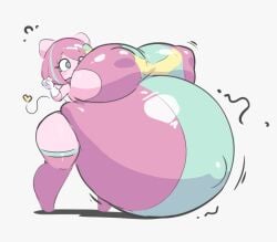 belly_expansion breast_expansion huge_ass huge_breasts hyper_belly inflated_belly inflation o-bisu pepoyo poyoroid