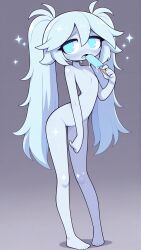 ai_generated blue_eyes blue_hair blue_skin dimension female female_only little_woman long_hair small_breasts waifu waifu_night