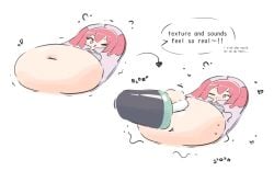 hatsune_miku huge_belly humiliating_transformation kasane_teto mouse_pad o-bisu object_transformation sensitive utau vocaloid what_the_fuck