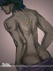 murdoc_niccals ass_focus back_facing_viewer maleeliu deviantart sexy gorillaz 2011