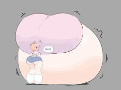 doki_doki_literature_club o-bisu sayori_(doki_doki_literature_club) inflation inflated_belly huge_breasts huge_belly hyper_breasts hyper_belly breast_expansion weight_gain