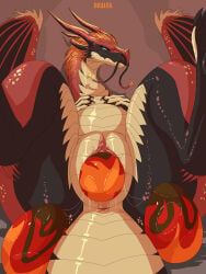 1girls absurd_res anus ass blue_eyes bodily_fluids broken_horn claws dhalek digital_media_(artwork) dragon egg egg_laying european_mythology female female_only feral genital_fluids genitals hi_res horn legs_up looking_at_viewer membrane_(anatomy) mythological_creature mythological_scalie mythology pregnant pregnant_female pregnant_feral presenting presenting_hindquarters presenting_vulva pyrrah_(the_dragon_prince) red_body scalie simple_background solo spikes spikes_(anatomy) spread_legs spreading tail the_dragon_prince thick_thighs vaginal_egg_laying vaginal_penetration vulva western_dragon whiskers wide_hips wings